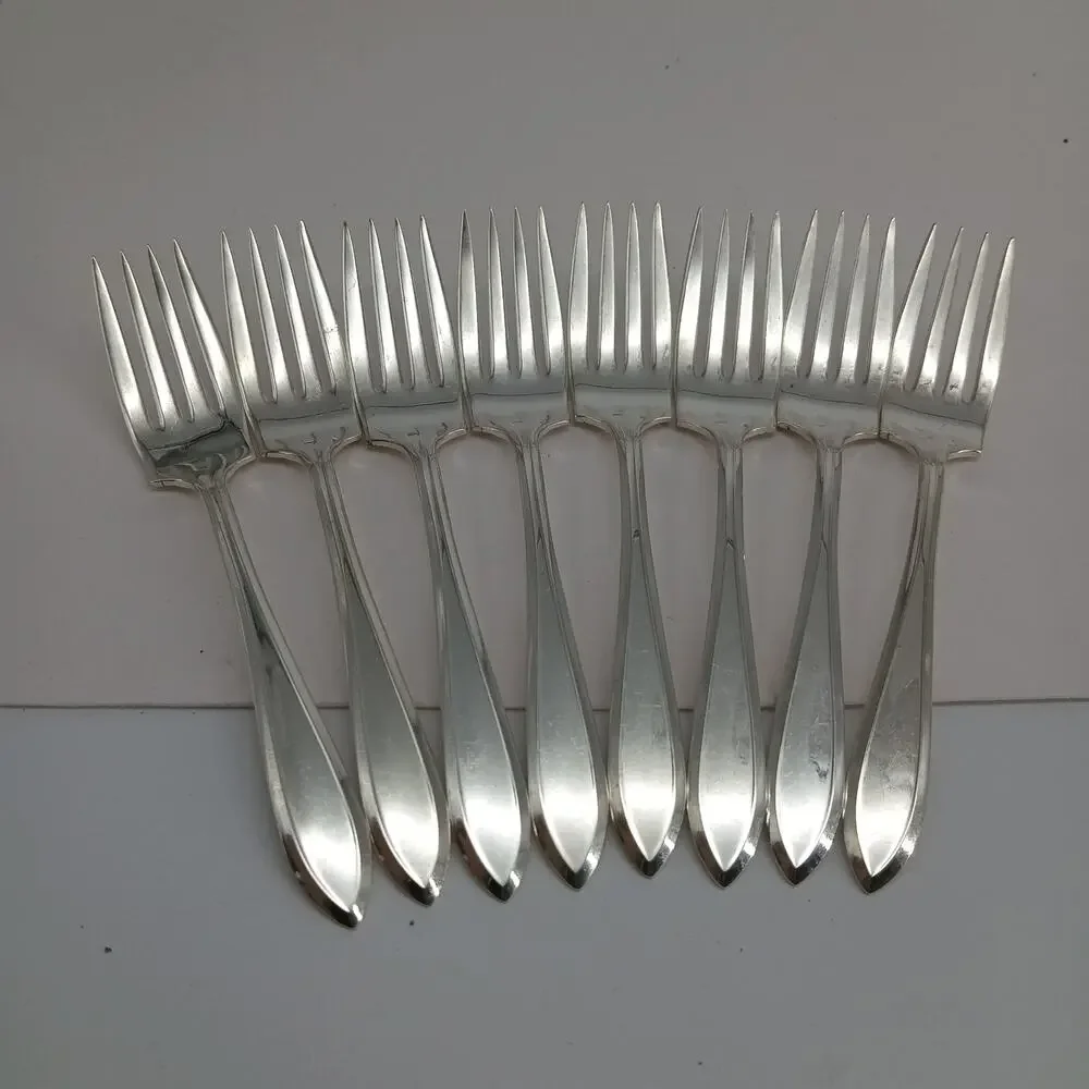8X SF 1914 Patrician Silverplate Flatware COMMUNITY Salad Fork Oneida